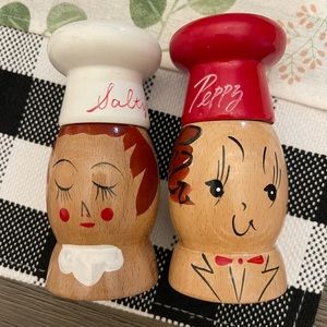 Salty Peppy salt and pepper shakers